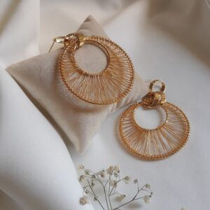 Gold Lace Hoop Earrings From Xp Brand